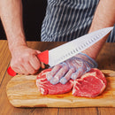 PAUL BROWN Titan 10 Inch X50CrMov15 Chef Knife with Soft Touch Red Handle