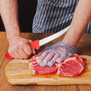 PAUL BROWN Classic 6 Inch X50CrMov15 Boning Knife with Soft Touch Red Handle