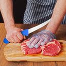 PAUL BROWN Classic 6 Inch X50CrMov15 Boning Knife with Soft Touch Blue Handle