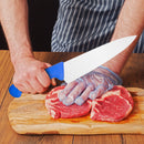 PAUL BROWN Classic 8 Inch X50CrMov15 Chef Knife with Soft Touch Blue Handle