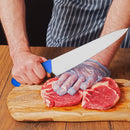 PAUL BROWN Classic 12 Inch X50CrMov15 Chef Knife with Soft Touch Blue Handle