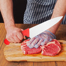 PAUL BROWN Classic 8 Inch X50CrMov15 Chef Knife with Soft Touch Red Handle