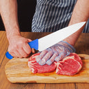 PAUL BROWN Classic 10 Inch X50CrMov15 Chef Knife with Soft Touch Blue Handle