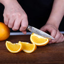 PAUL BROWN Paring Knife Premium Hammered Japanese high carbon Steel with Wooden Handle with Ultra Sharp corrosion-resistant Edge (Premium, 3.5")