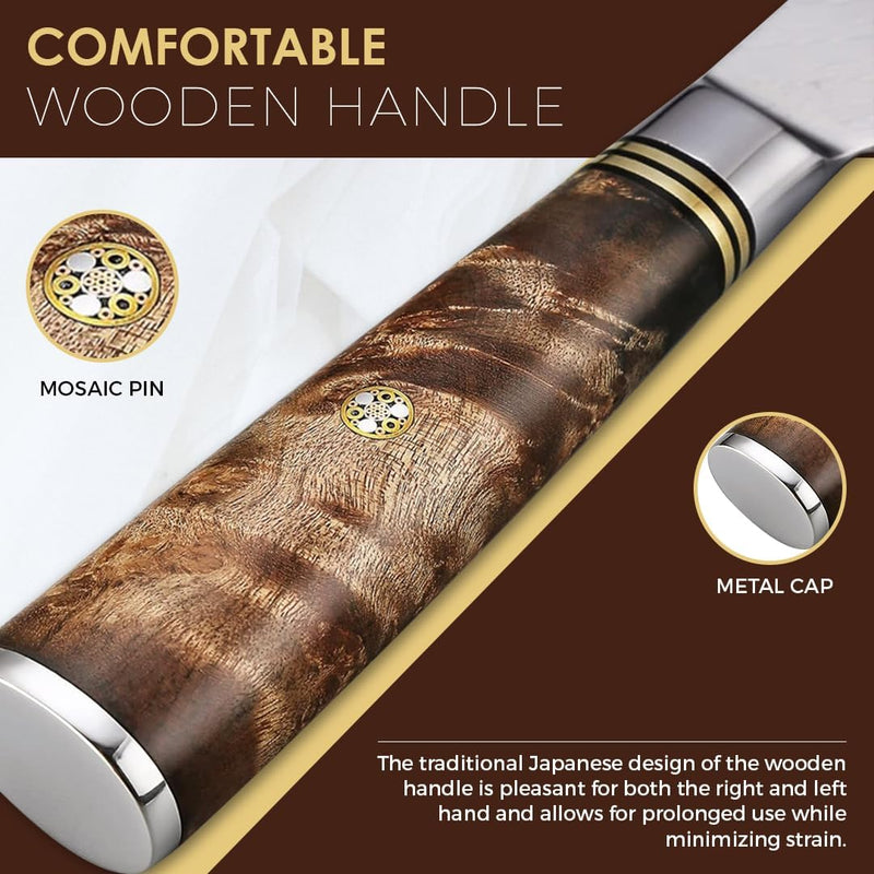PAUL BROWN Paring Knife Premium Hammered Japanese high carbon Steel with Wooden Handle with Ultra Sharp corrosion-resistant Edge (Premium, 3.5")