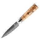 PAUL BROWN Paring Knife Premium Hammered Japanese high carbon Steel with Wooden Handle with Ultra Sharp corrosion-resistant Edge (Premium, 3.5")