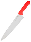 PAUL BROWN Classic 12 Inch X50CrMov15 Chef Knife with Soft Touch Red Handle