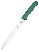 PAUL BROWN Classic 10 Inch X50CrMov15 Bread Knife with Soft Touch Green Handle