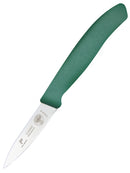 PAUL BROWN Classic 3 Inch X50CrMov15 Paring Knife with Soft Touch Green Handle