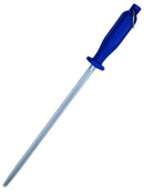 PAUL BROWN Classic 12 Inch German Steel Honing Rod (Sharpening Steel) with Soft Touch Blue Handle