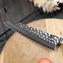 5 inch Utility Knife 67 Layers Damascus VG10 Steel with Forged Hammer Pattern with Premium Wooden Handle and Ashwood Saya