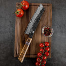 7.5 Inchs Kiritsuke Knife 67 Layers Damascus Steel, VG10 Core with G10 & Spalted Wooden Handle