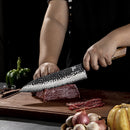 8 Inchs Chef Knife 67 Layers Damascus Steel, VG10 Core with G10 & Spalted Wooden Handle