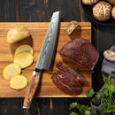 8 Inchs Kiritsuke Knife 67 Layers Damascus Steel, VG10 Core with Olive Wooden Handle