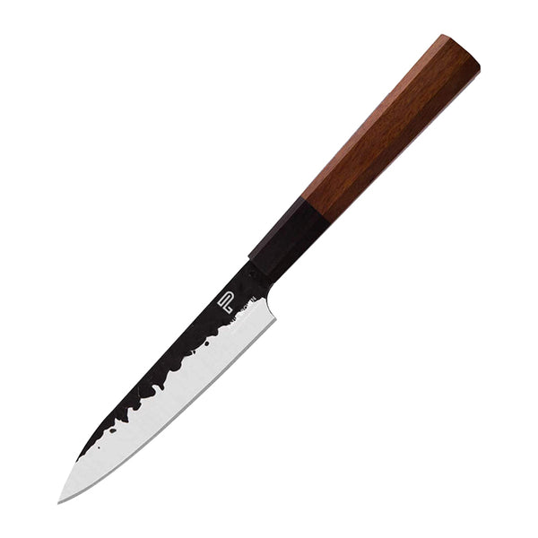 PAUL BROWN® Chef Knife Premium Hammered Japanese high carbon Steel with Wooden Handle with Ultra Sharp corrosion-resistant Edge (Deluxe, 5")