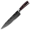 PAUL BROWN® Chef Knife 8 inch German high carbon steel with printed laser Damascus pattern