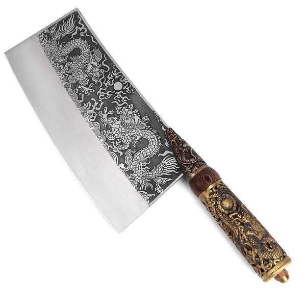 Slicing Chef Knife Total length 11.8 Inch Luxury Series Made of High carbon alloy steel Ergonomic Carved brass handle