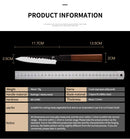 PAUL BROWN® Chef Knife Premium Hammered Japanese high carbon Steel with Wooden Handle with Ultra Sharp corrosion-resistant Edge (Deluxe, 5")