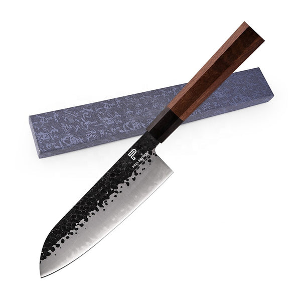 Santoku Knife length 7 Inch Standard Series Made of 3 layer 9CR18MOV Clad Steel